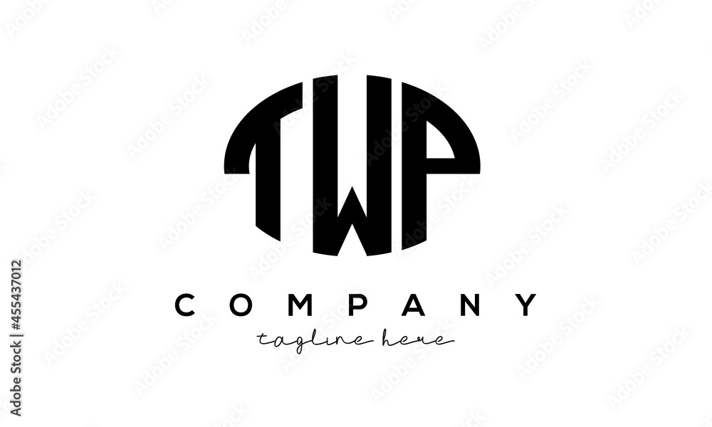 TWP three Letters creative circle logo design