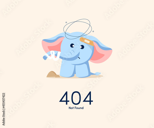 Error 404 web page layout vector design