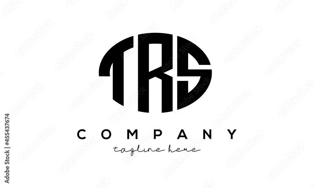 TRS three Letters creative circle logo design TRS three Letters creative circle logo design