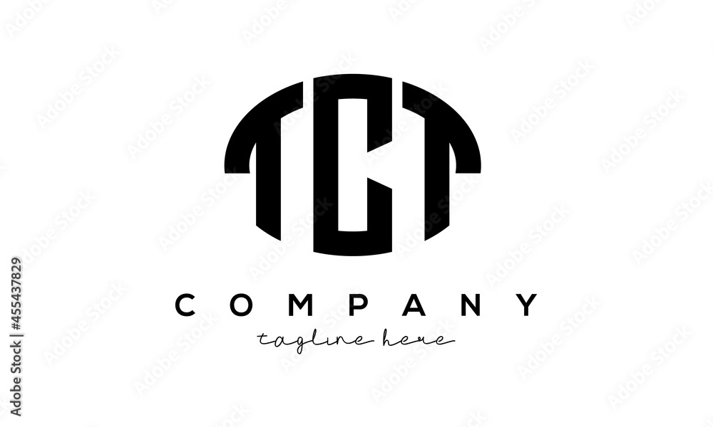 TCT three Letters creative circle logo design TCT three Letters creative circle logo design