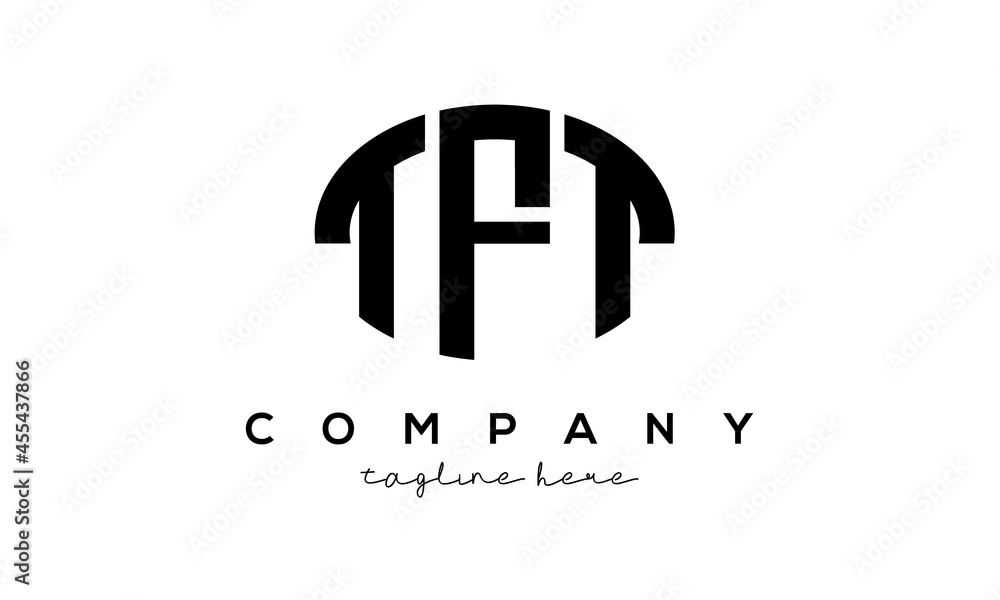 TFT three Letters creative circle logo design TFT three Letters creative circle logo design