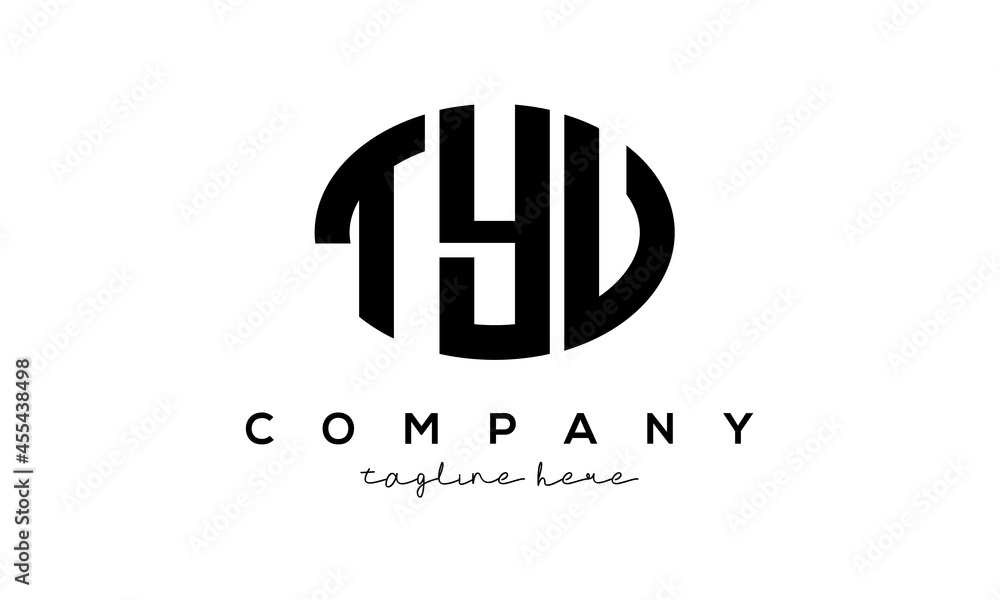 TYU three Letters creative circle logo design TYU three Letters creative circle logo design