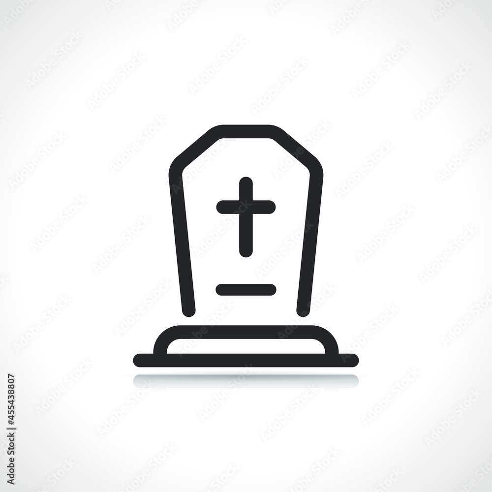 tombstone thin line icon isolated tombstone thin line icon isolated