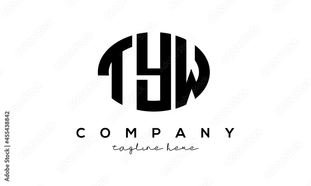 TYW three Letters creative circle logo design