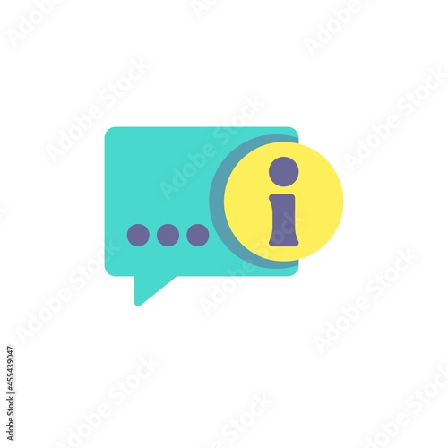 Info help desk flat icon