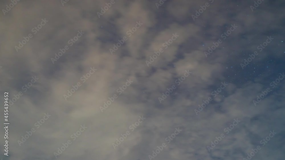 Time-lapse The of Milky Way was completely obscured by clouds Time-lapse The of Milky Way was completely obscured by clouds