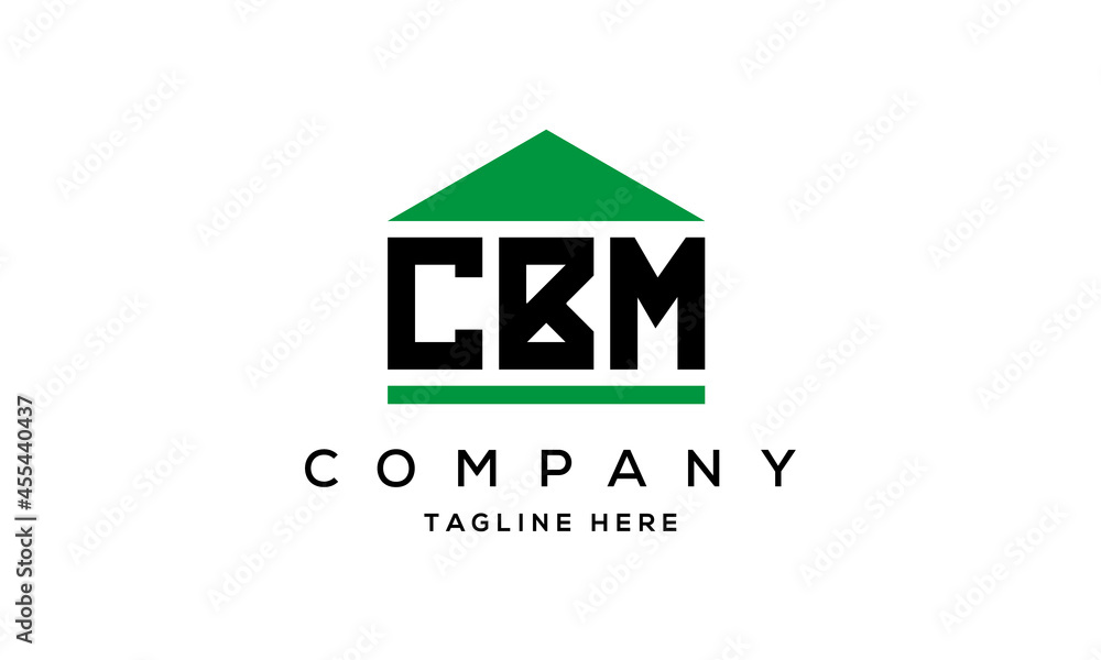 CBM three letters house for real estate logo design CBM three letters house for real estate logo design