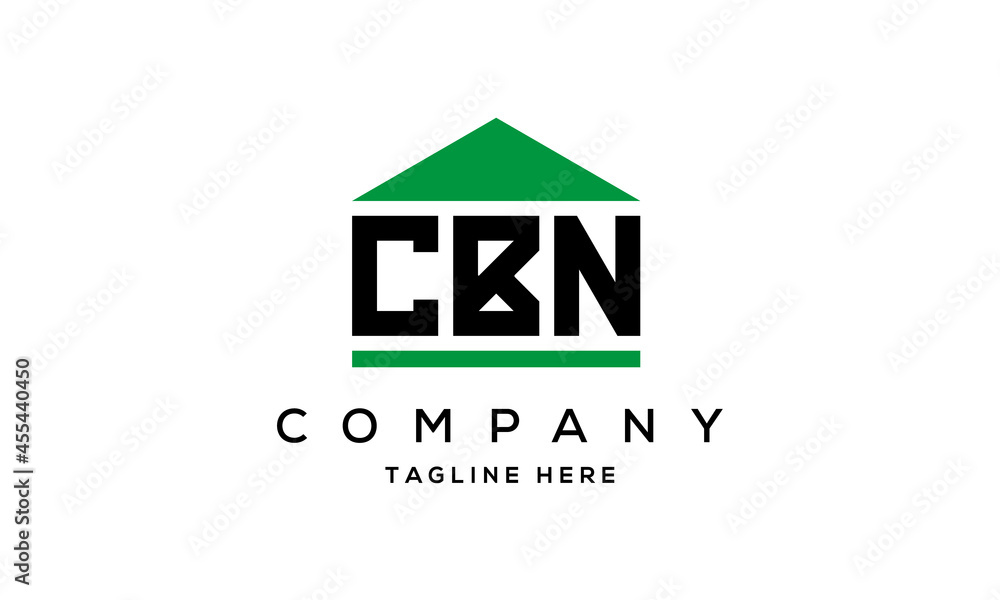 CBN three letters house for real estate logo design CBN three letters house for real estate logo design