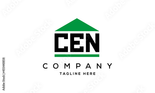 CEN three letter house for real estate logo design