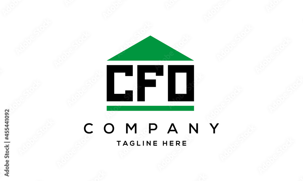Fototapeta premium CFO three letter house for real estate logo design