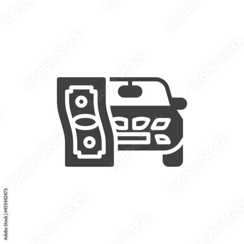 Car payment vector icon