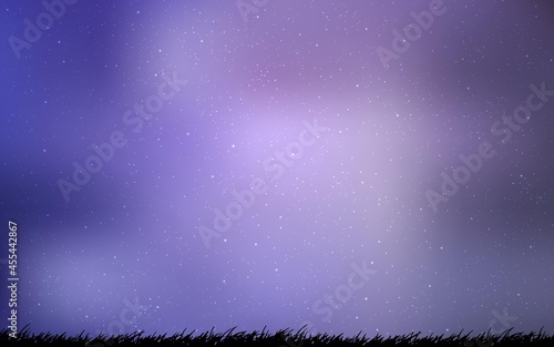 Light Purple vector layout with cosmic stars.