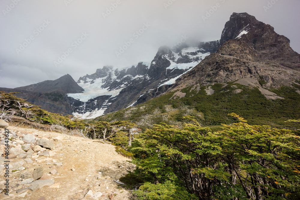 Valle del Frances, trekking W, Parque nacional Torres del Paine,Sistema Nacional de Áreas Silvestres Protegidas del Estado de Chile.Patagonia, República de Chile,América del Sur