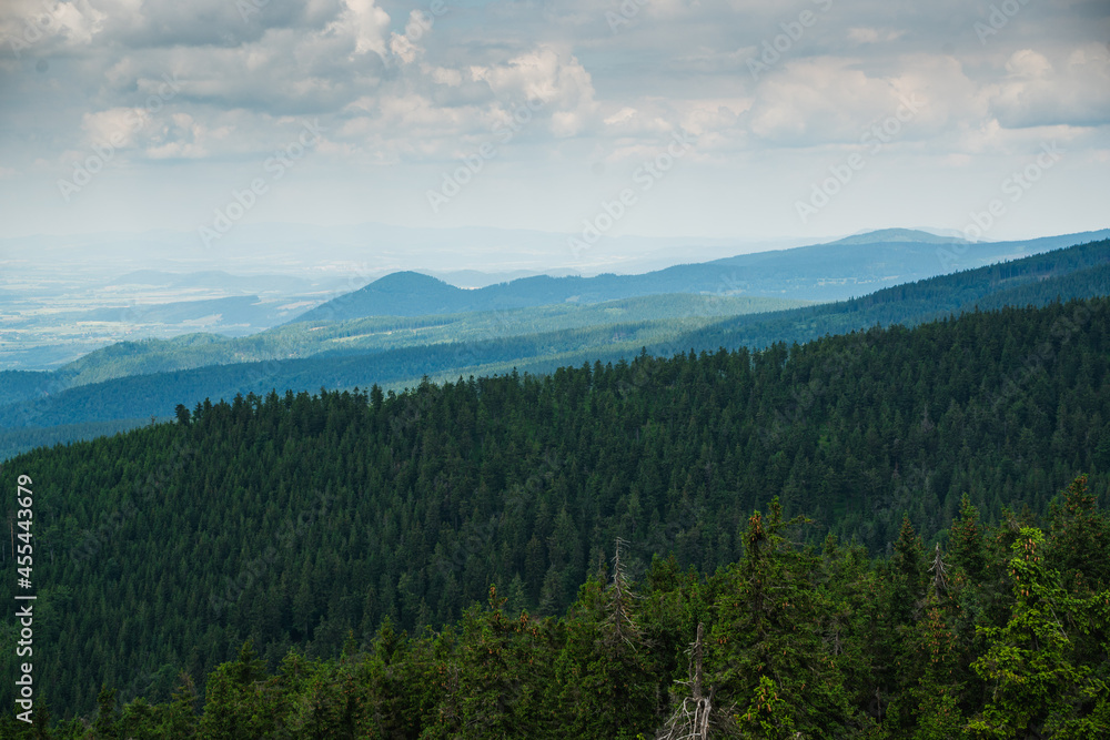 Mountain view from the top of czech republic