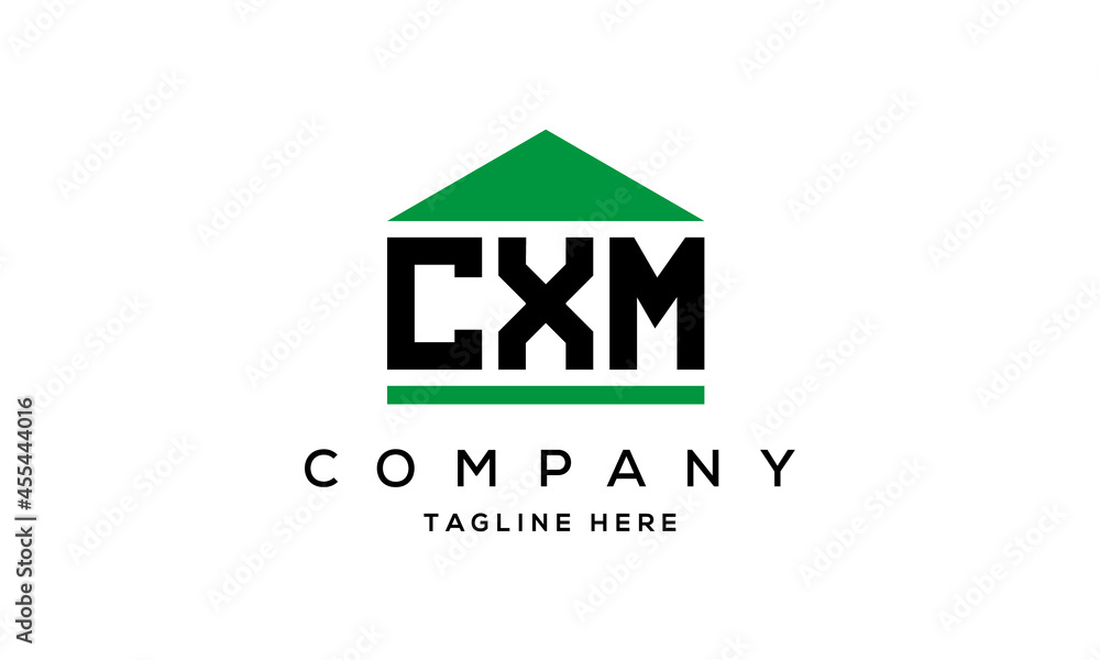 letter CXM house for real estate logo design vector letter CXM house for real estate logo design vector