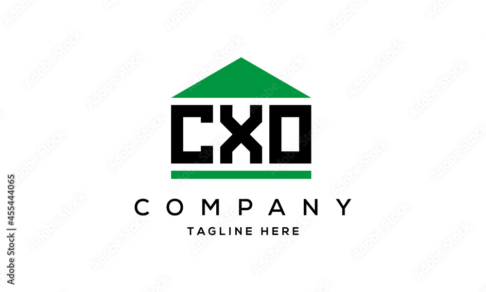 letter CXO house for real estate logo design vector letter CXO house for real estate logo design vector