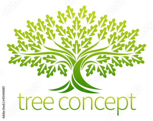 Oak Tree Icon Concept