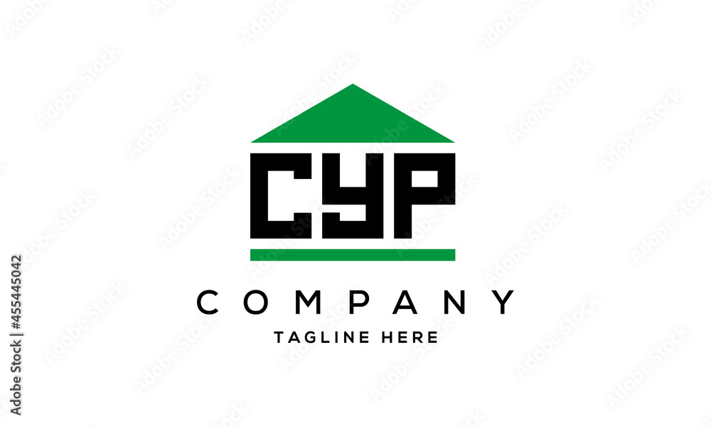 letter CYP house for real estate logo design vector letter CYP house for real estate logo design vector