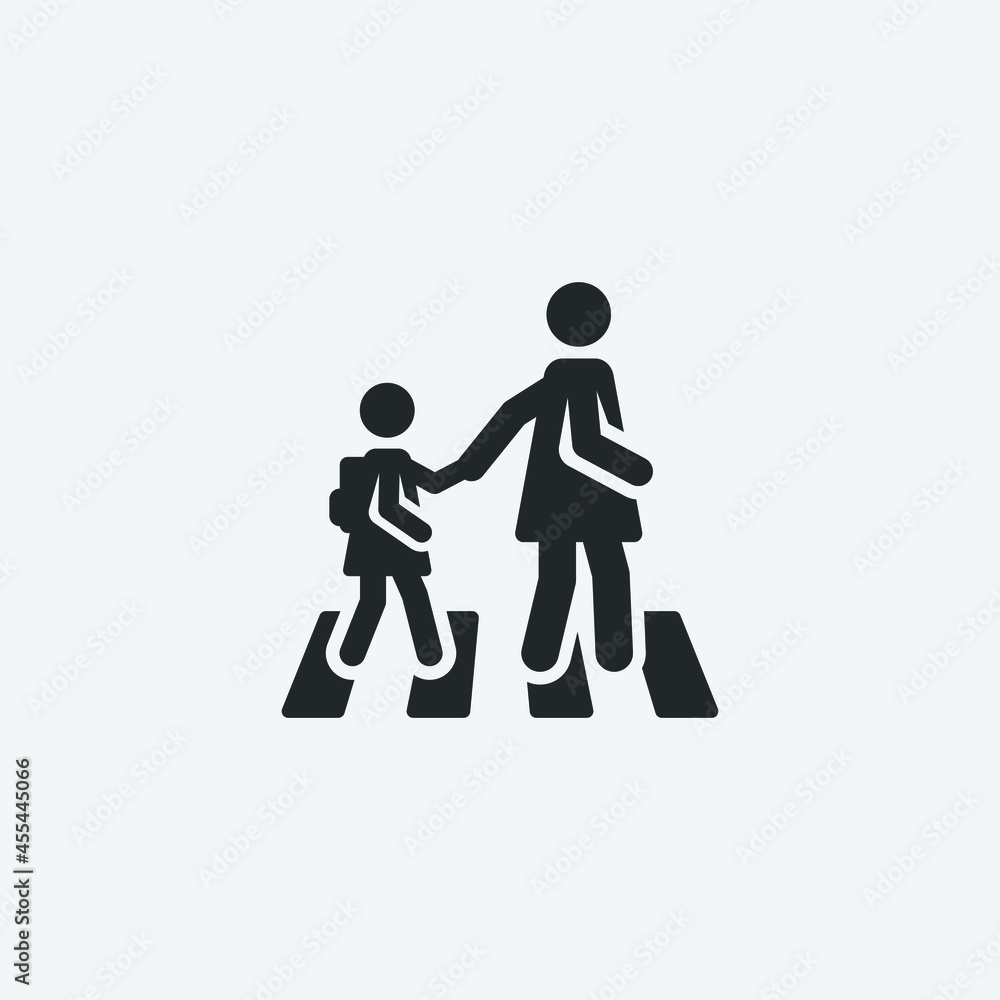 Pedestrians vector icon illustration sign Pedestrians vector icon illustration sign