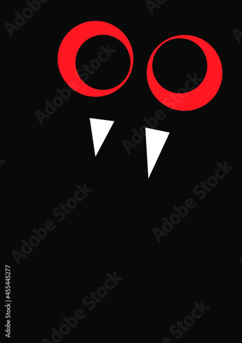 Halloween Monster Augen Fledermaus