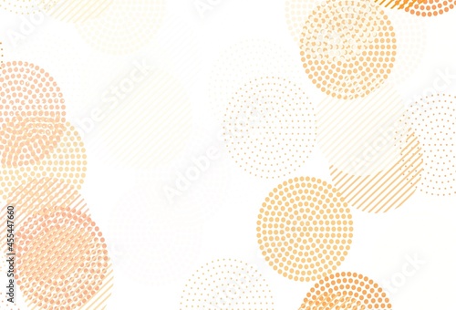 Light Orange vector texture with disks.