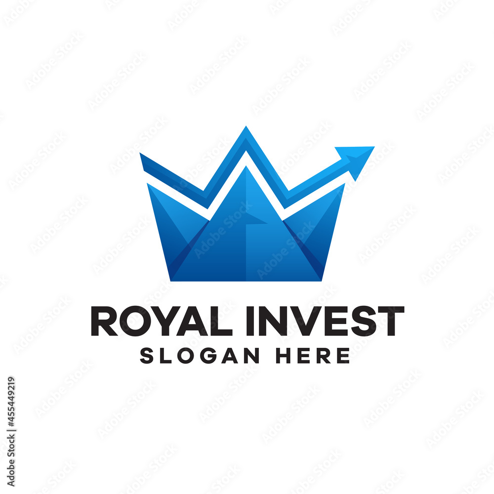 Royal Invest Gradient Logo Design Royal Invest Gradient Logo Design