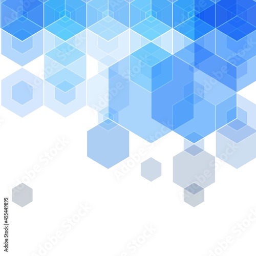 blue hexagon background. vector geometric illustration. mock up advertising. template for presentation. eps 10