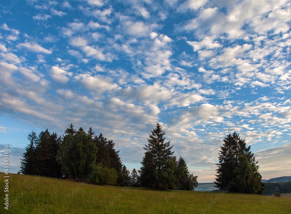 Morning panoramic sunset view from zdarske vrchy Morning panoramic sunset view from zdarske vrchy
