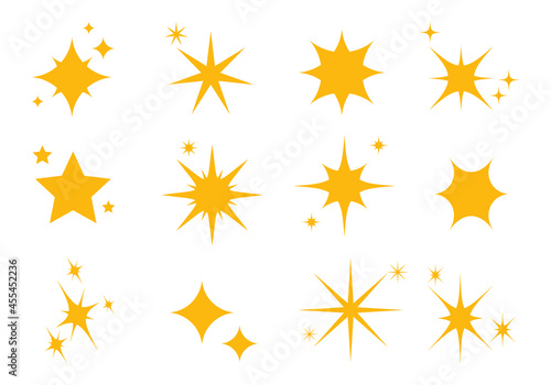 Flat sparkling star collection