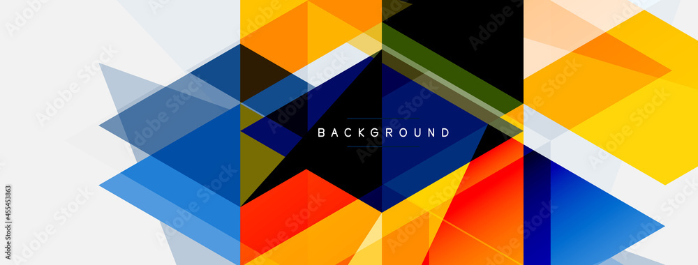 Mosaic triangles geometric background. Techno or business concept, pattern for wallpaper, banner, background, landing page Mosaic triangles geometric background. Techno or business concept, pattern for wallpaper, banner, background, landing page