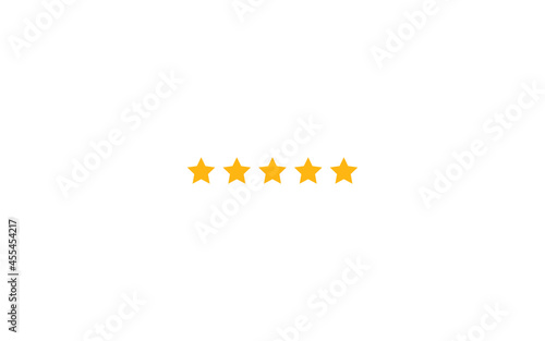 Five stars rating vector icon