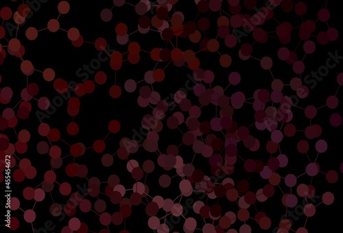 Dark Red vector template with artificial intelligence structure.