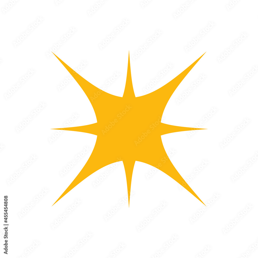 Stars vector sparkles icon in simple style