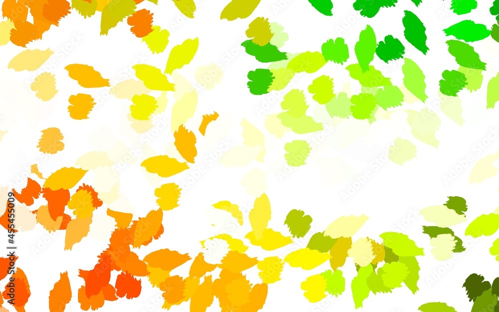 Light Green, Yellow vector texture with abstract forms. Light Green, Yellow vector texture with abstract forms.