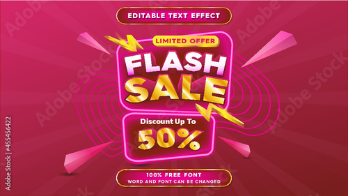 Flash Sale Editable Text Effect 