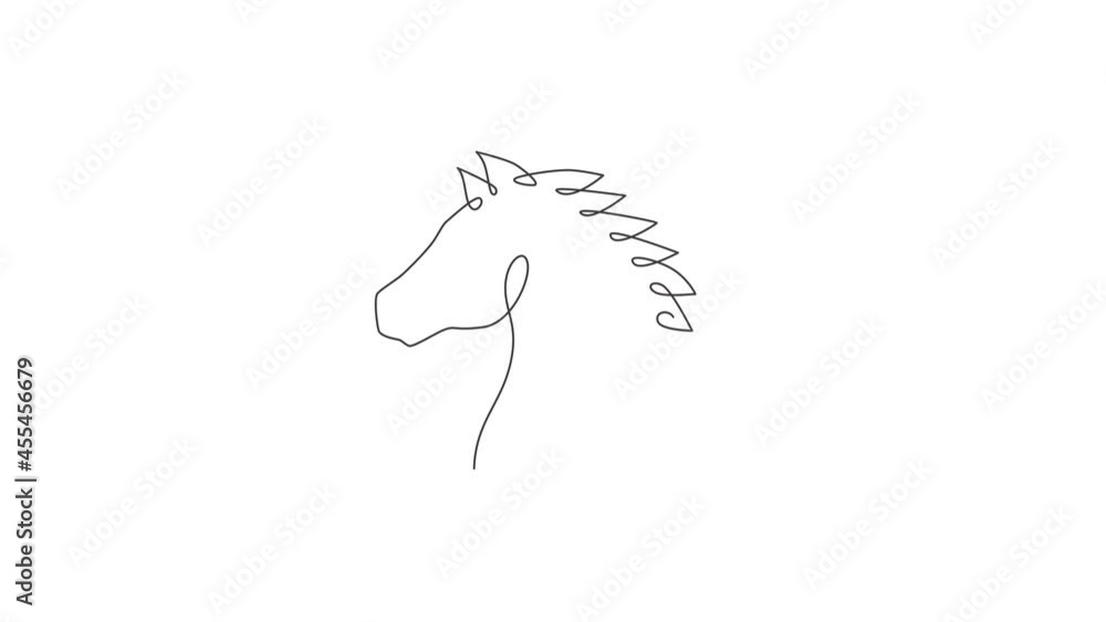Animated Self Drawing Of One Continuous Line Draw Luxury Elegance Horse Animated Self Drawing Of One Continuous Line Draw Luxury Elegance Horse