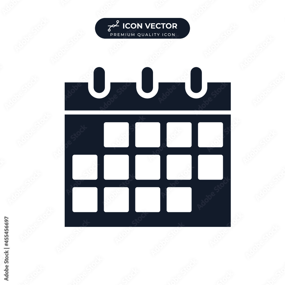 Calendar icon symbol template for graphic and web design collection logo vector illustration