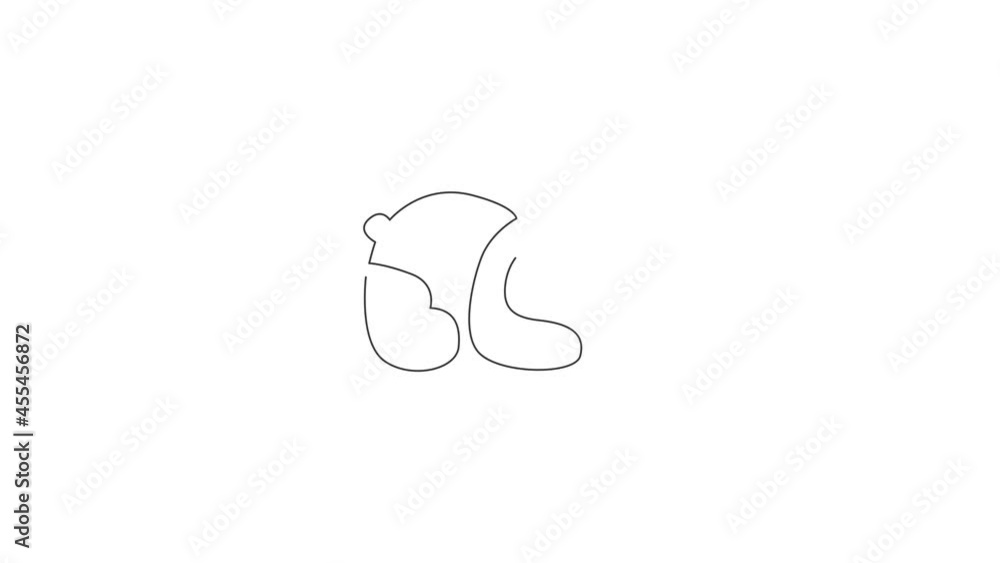 Animated self drawing of single continuous line draw funny panda for corporation logo identity. Company icon concept from cute mammal animal shape. Full length one line animation illustration. Animated self drawing of single continuous line draw funny panda for corporation logo identity. Company icon concept from cute mammal animal shape. Full length one line animation illustration.
