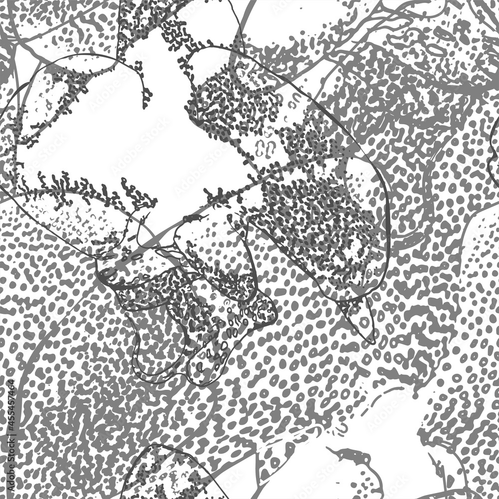 Naklejka premium Monochrome seamless abstract vector textured background with grid spotted graphics. in non-directional direction. Contemporary home textile, bedding, fabric, wallpaper, wall panel, poster, web banner.