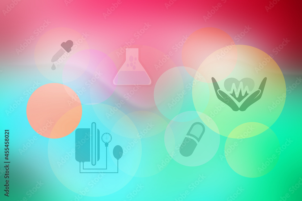 2d illustration medical health care symbols futuristic background
2d illustration medical health care symbols futuristic background