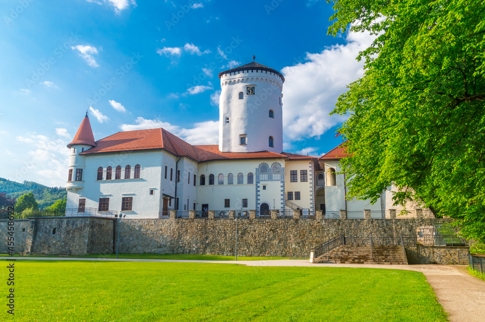 Beautiful view of Medieval Budatin Castle (Slovakia: Budatinsky zamok) near Zilina, Slovakia.