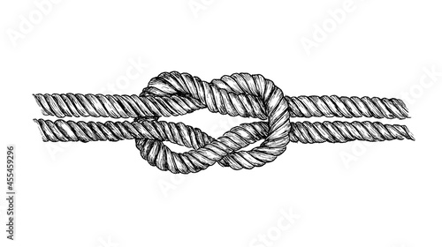 Hand drawn square knot