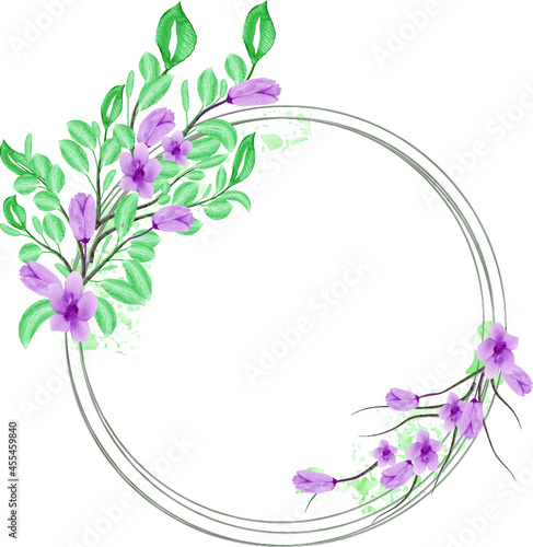 Watercolor floral Frame 