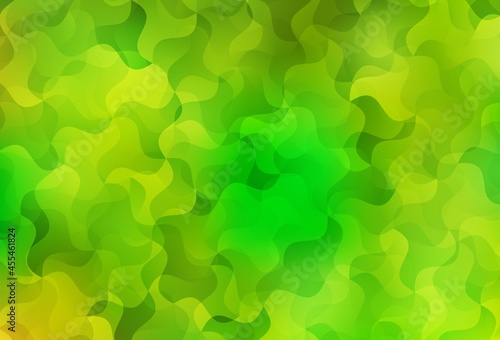 Light Green, Yellow vector gradient triangles texture.
