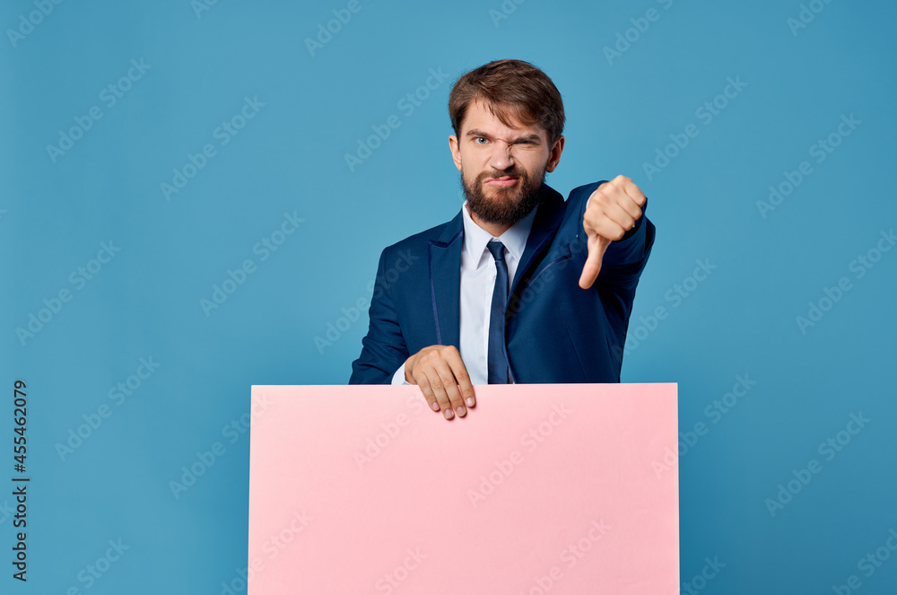 bearded man billboard advertising copy-space isolated background bearded man billboard advertising copy-space isolated background