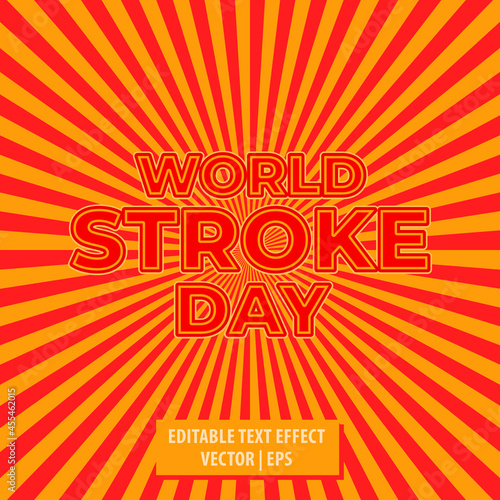 Vector illustration of World Stroke Day. Health care campaign