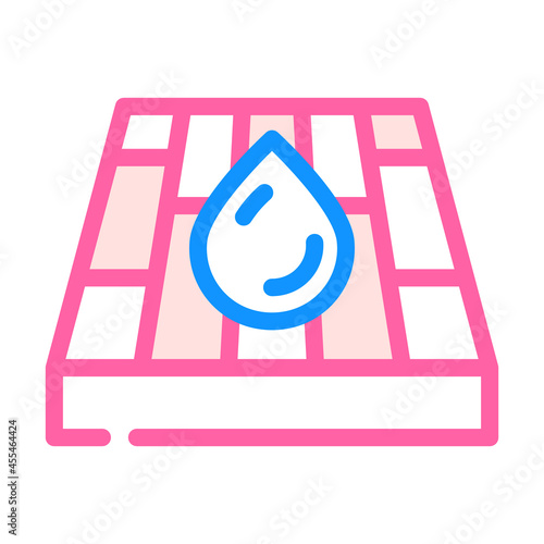 waterproof layer floor color icon vector. waterproof layer floor sign. isolated symbol illustration