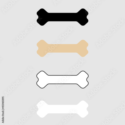 dog bone icon.dog bone isolated on white. bone part heath icon on white background vector illustration. bone vector graphic. Halloween. set bone