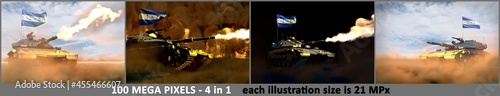Photos 4 high detail pictures of heavy tank with not real design and with Honduras flag