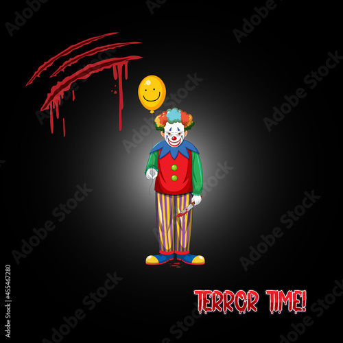 Terror Time logo with creepy clown
